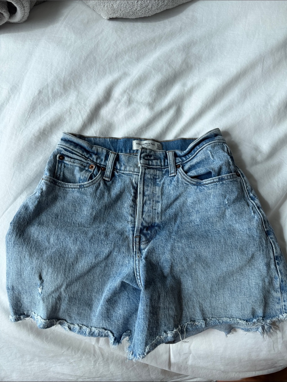 Abercrombie & Fitch Light Blue Denim Cutoff Shorts